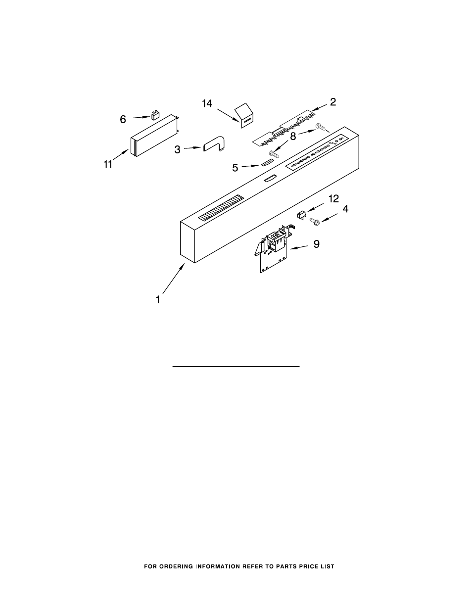 Control panel, Control panel parts | KITCHENAID KUDS01FLWH1 User Manual | Page 2 / 15