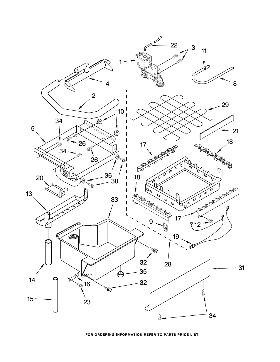 Evaporator, ice cutter grid and water, Evaporator, ice cutter grid and water parts | KITCHENAID KUIC18NNSS0 User Manual | Page 3 / 9