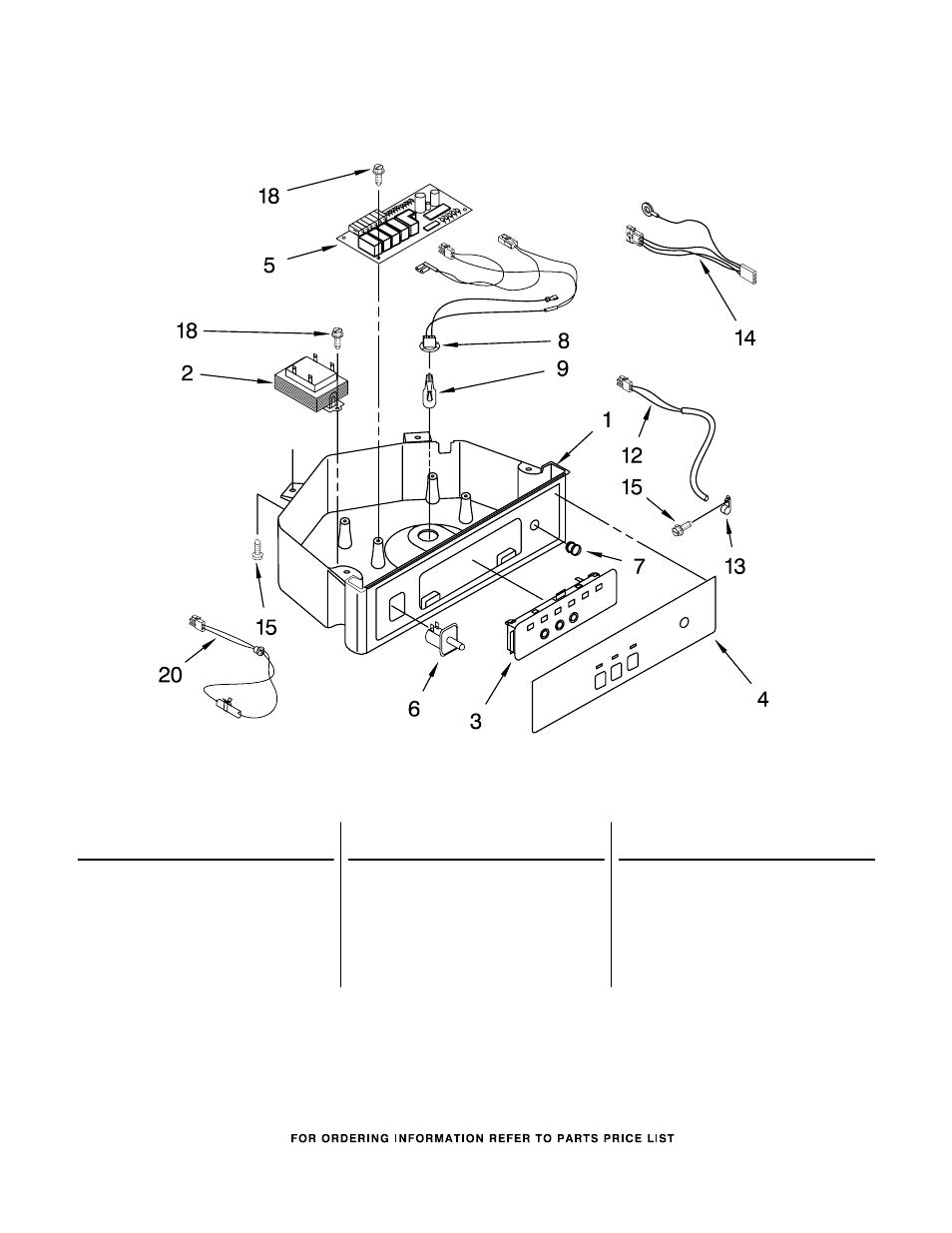 Control panel, Control panel parts, For models: kuic18nnss0 (stainless steel) | KITCHENAID KUIC18NNSS0 User Manual | Page 6 / 9