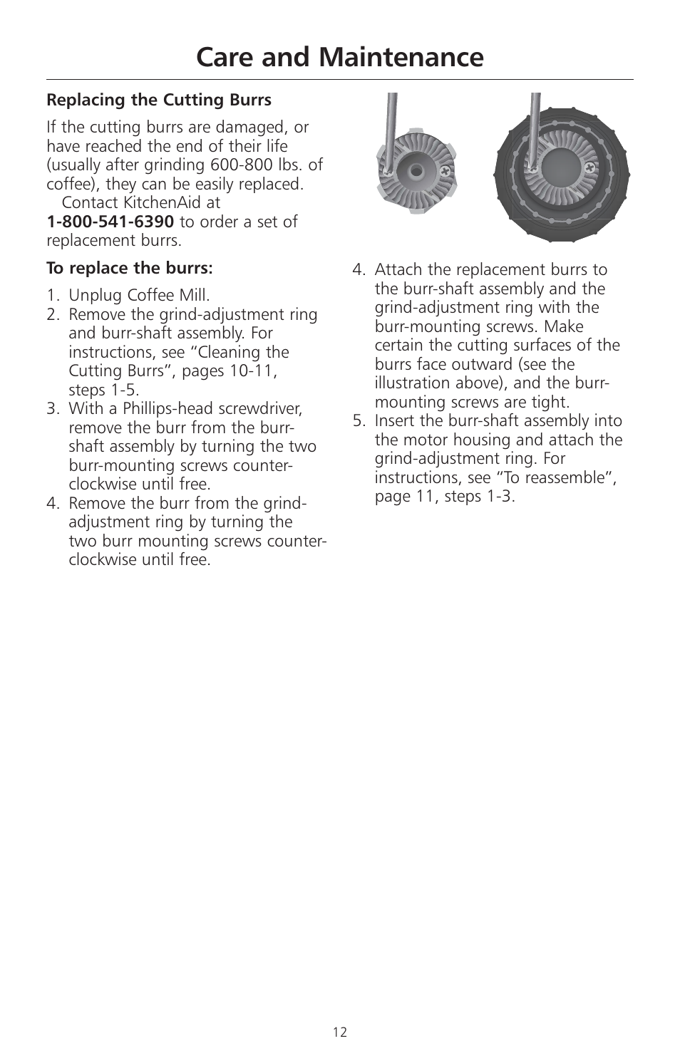 Care and maintenance | KITCHENAID A-9 User Manual | Page 14 / 16