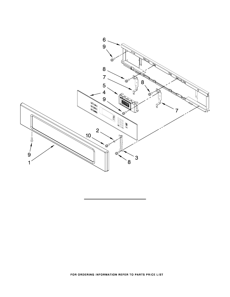 Control panel, Control panel parts | KITCHENAID KBHS109SSS03 User Manual | Page 3 / 8