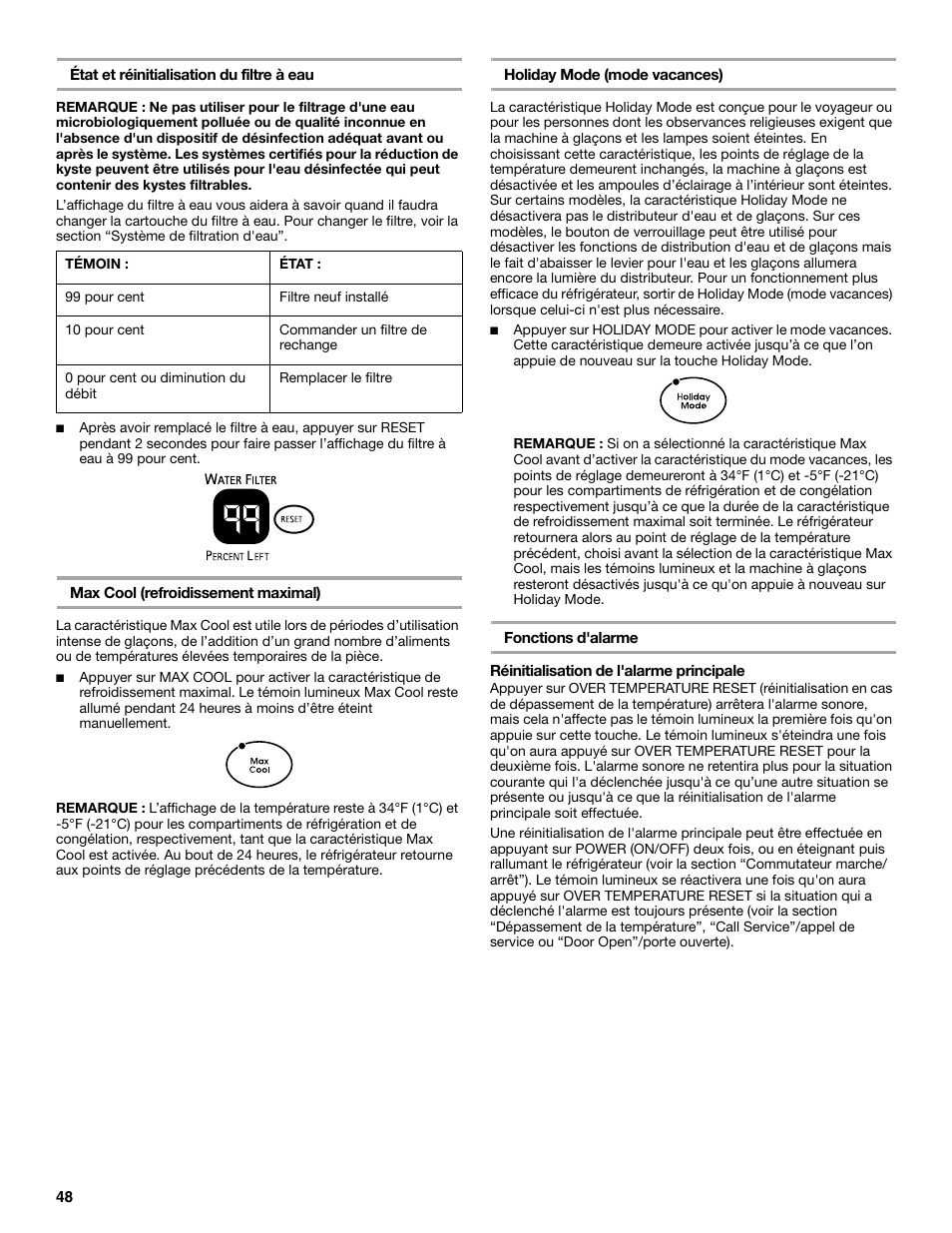 KITCHENAID BUILT-IN REFRIGERATOR User Manual | Page 48 / 64