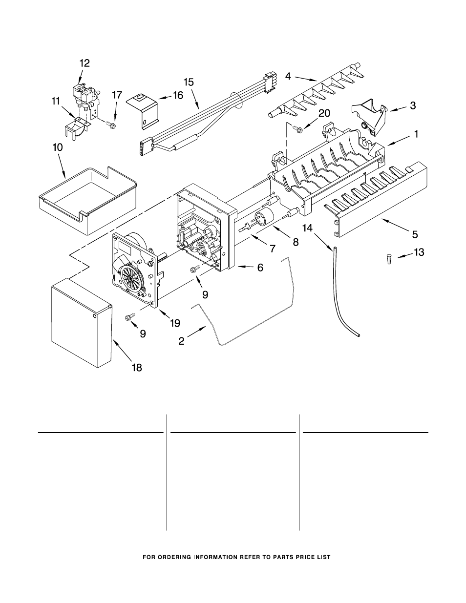 Icemaker, Icemaker parts | KITCHENAID KBFL25ETWH00 User Manual | Page 14 / 15