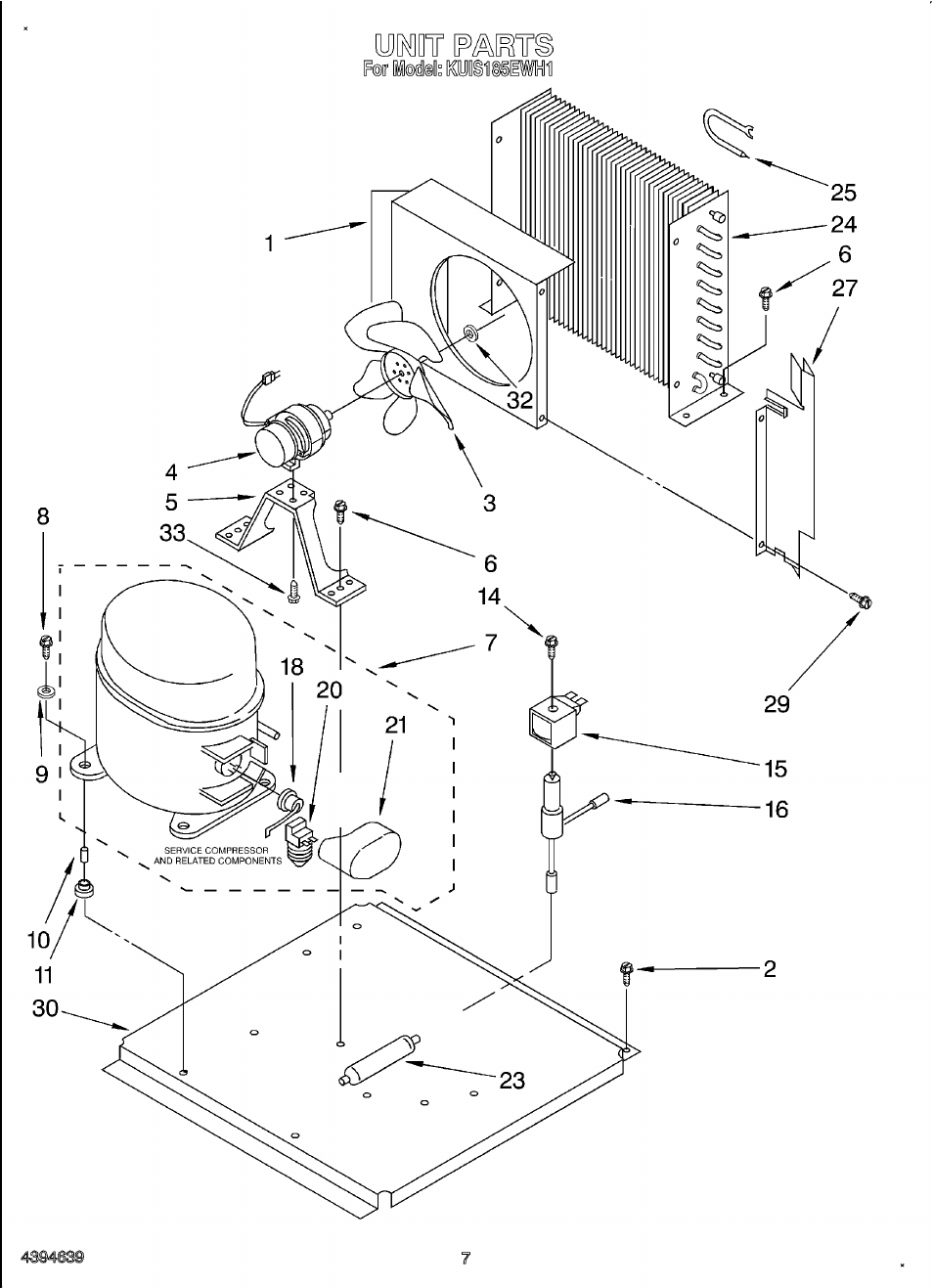 Unit | KITCHENAID KUIS185EWH1 User Manual | Page 10 / 11