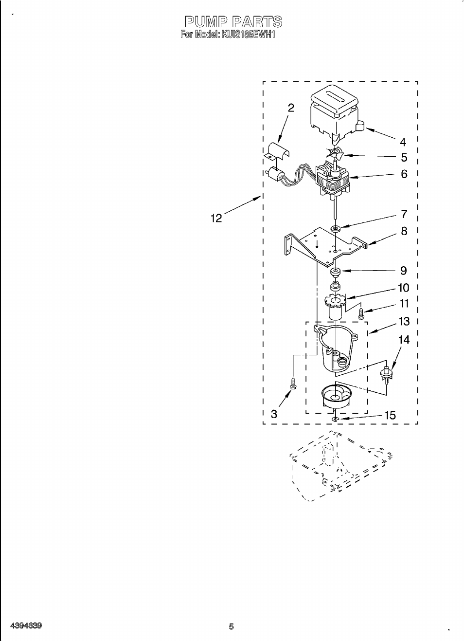 Pump | KITCHENAID KUIS185EWH1 User Manual | Page 6 / 11