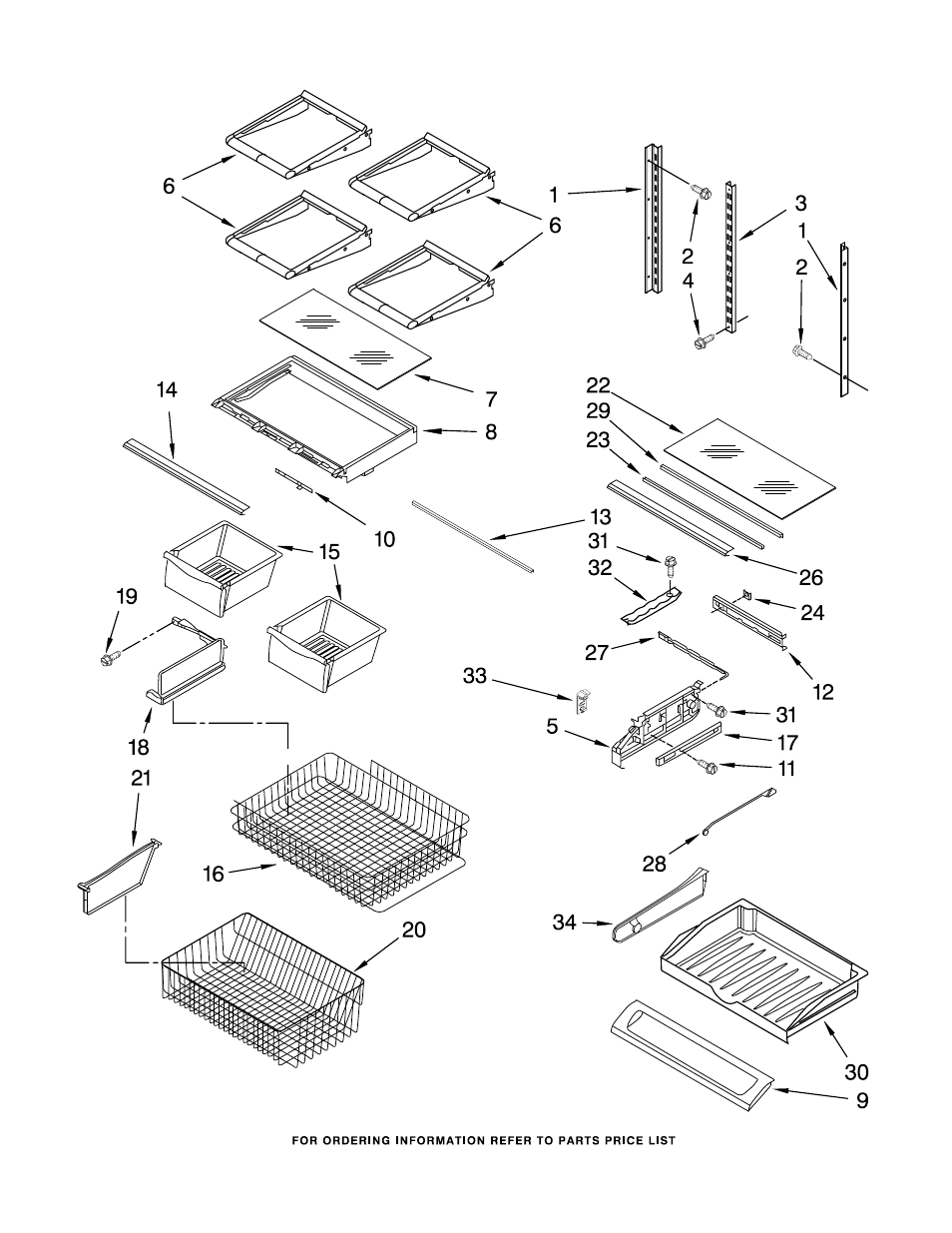 Shelf, Shelf parts | KITCHENAID KBLS20ETSS11 User Manual | Page 11 / 17