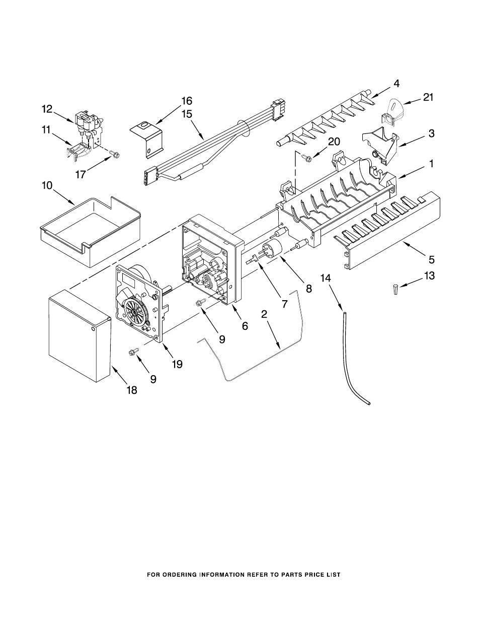 Icemaker, Icemaker parts | KITCHENAID KBLS20ETSS11 User Manual | Page 15 / 17