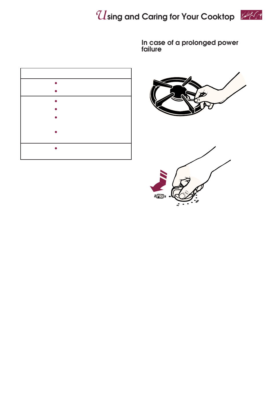 Sing and, Aring for, Ooktop | KITCHENAID YKGRT507 User Manual | Page 13 / 71