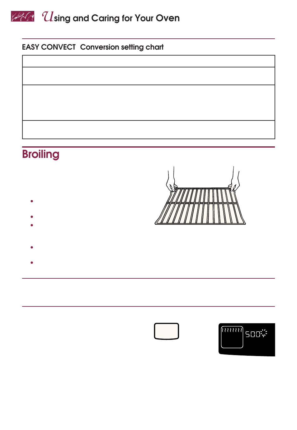 Broiling, Oven, Sing and | Aring for | KITCHENAID YKGRT507 User Manual | Page 46 / 71