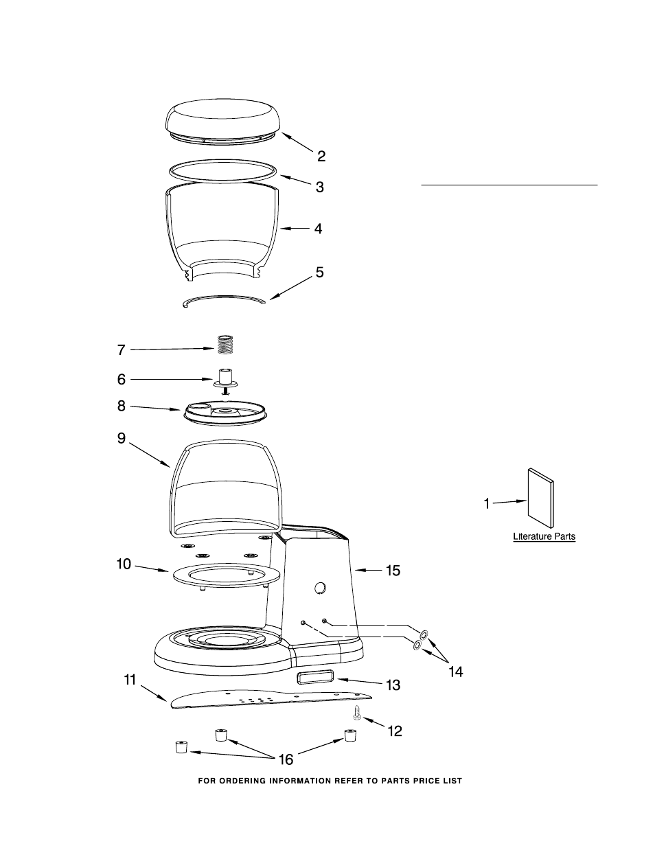 Pedestal jar assembly, Literature, Pedestal jar assembly parts | KITCHENAID 4KPCG100PM0 User Manual | Page 2 / 4