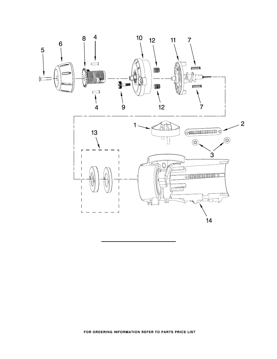 Motor housing and burr assembly, Motor housing and burr assembly parts | KITCHENAID 4KPCG100PM0 User Manual | Page 3 / 4