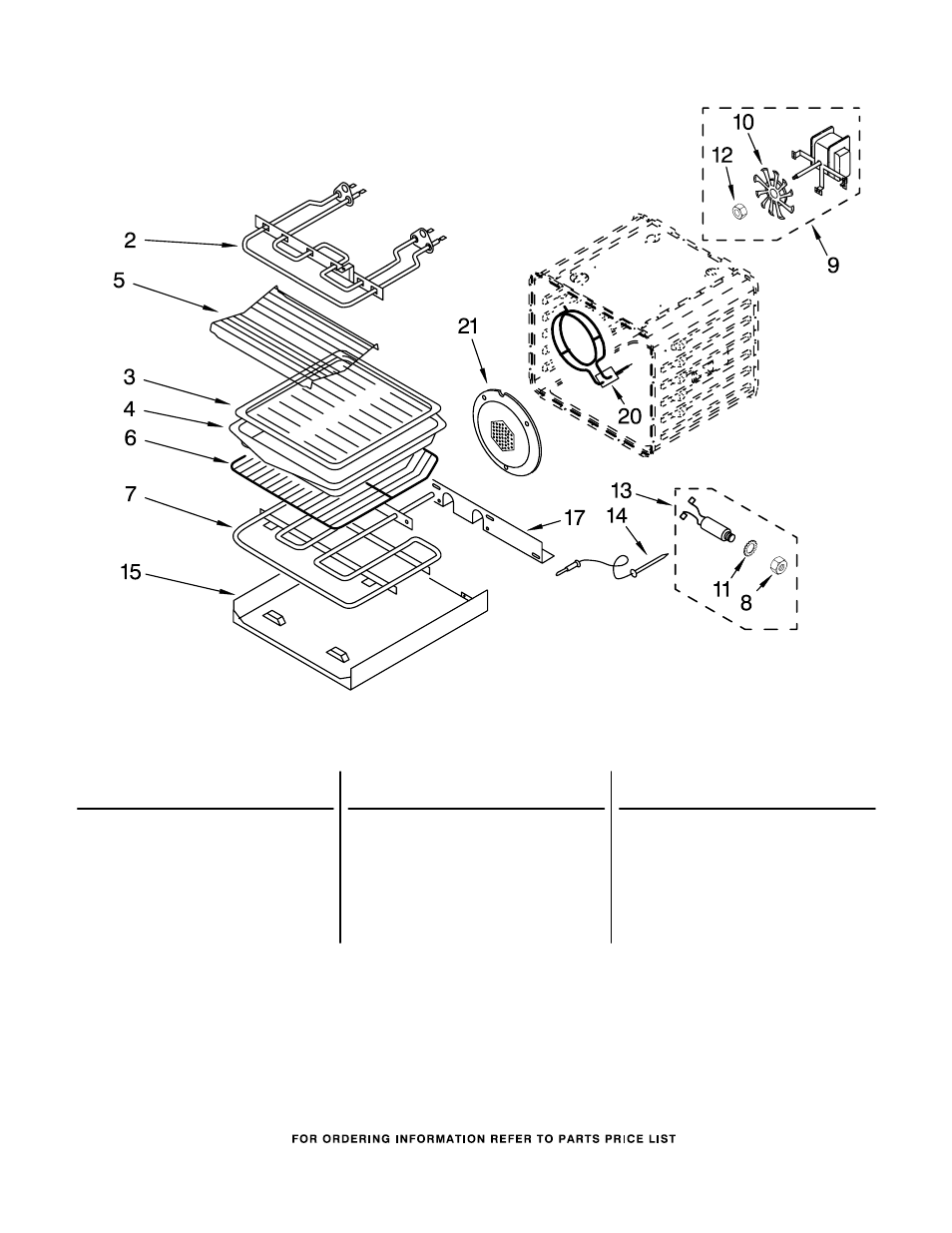 Internal oven, Internal oven parts | KITCHENAID KEBC147KBL0 User Manual | Page 5 / 7