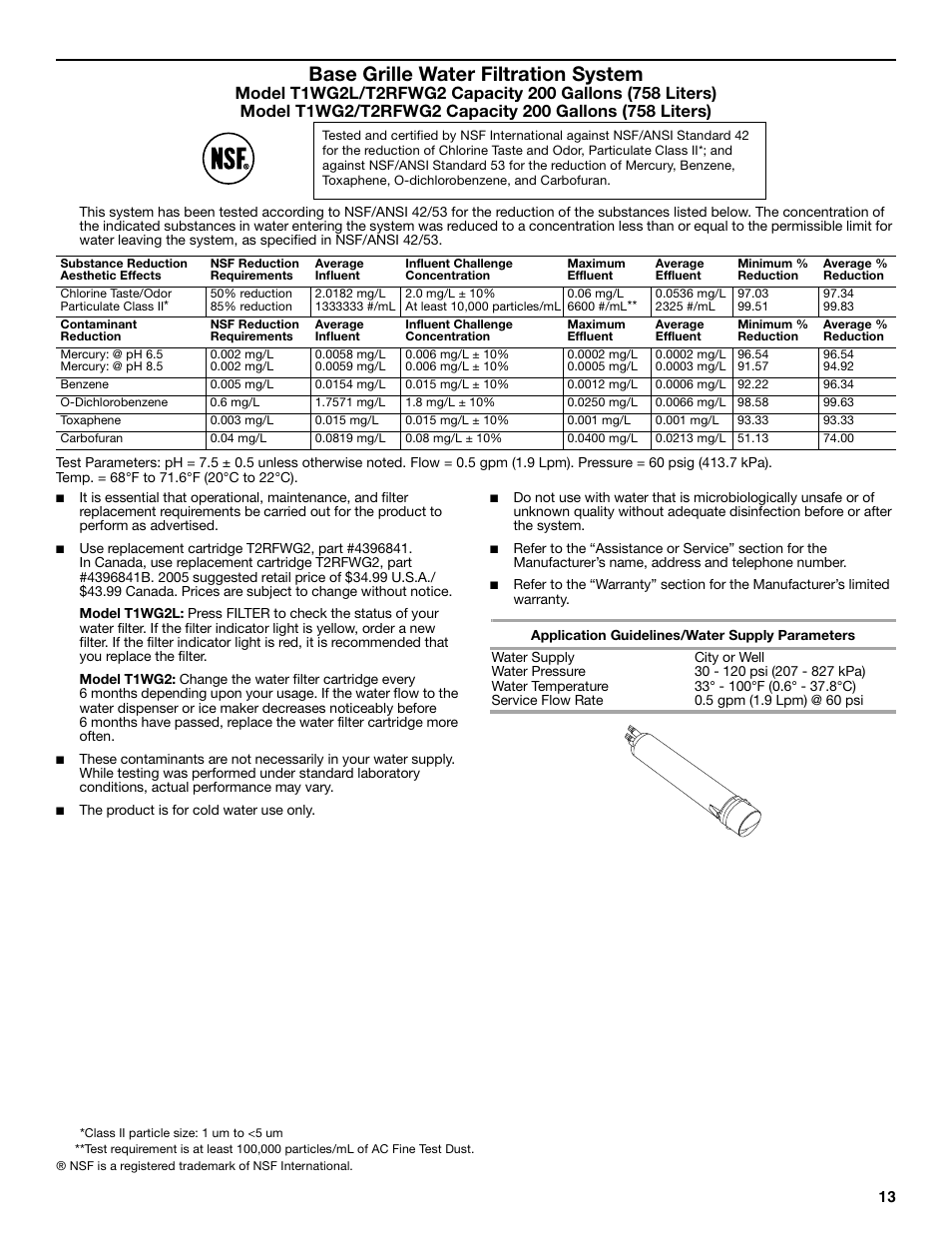 Base grille water filtration system | KITCHENAID 2308392 User Manual | Page 13 / 44