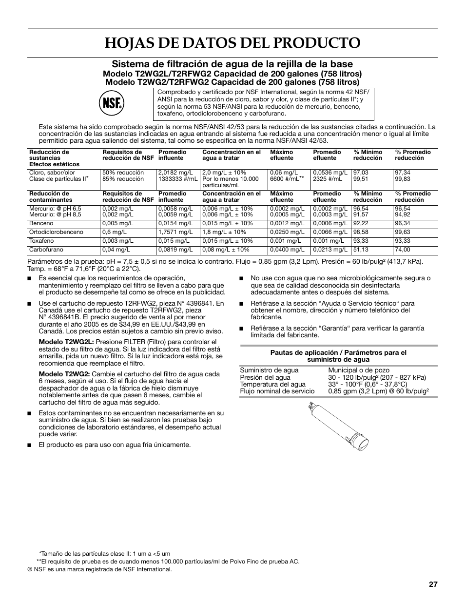 Hojas de datos del producto | KITCHENAID 2308392 User Manual | Page 27 / 44