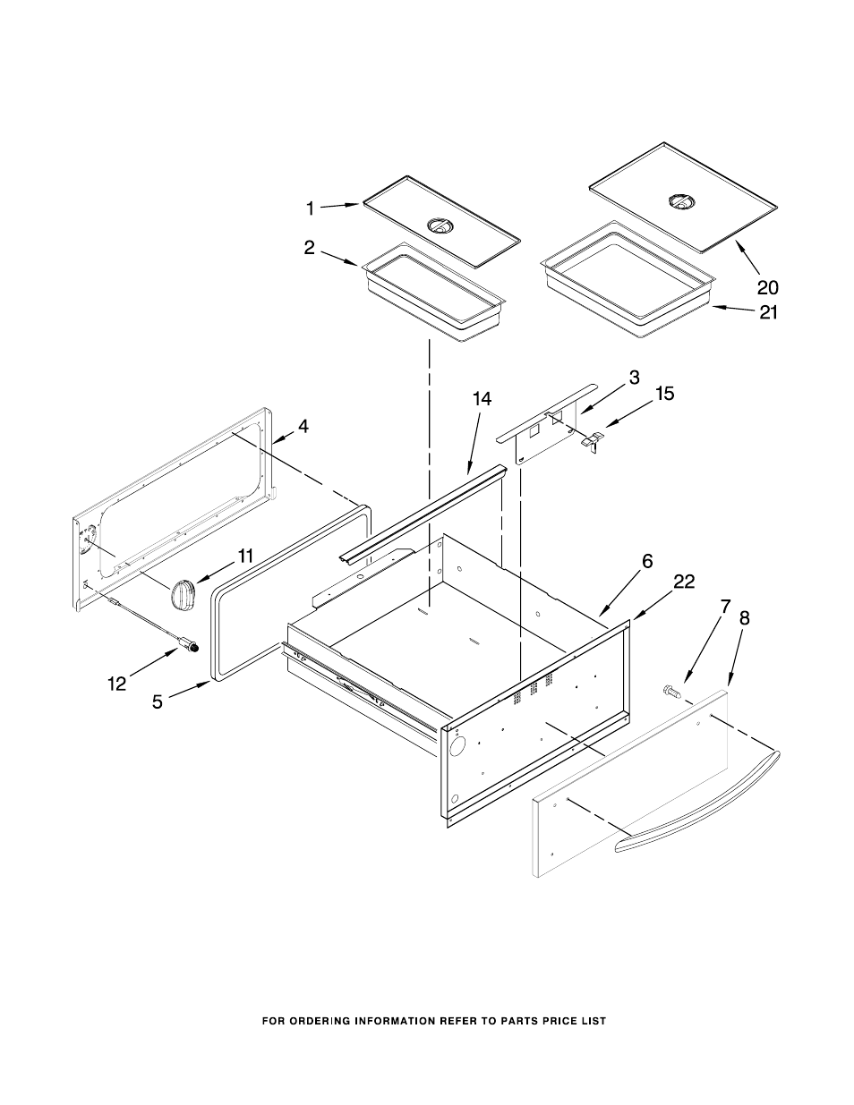 Drawer, Drawer parts | KITCHENAID KFRU488VSS00 User Manual | Page 5 / 10