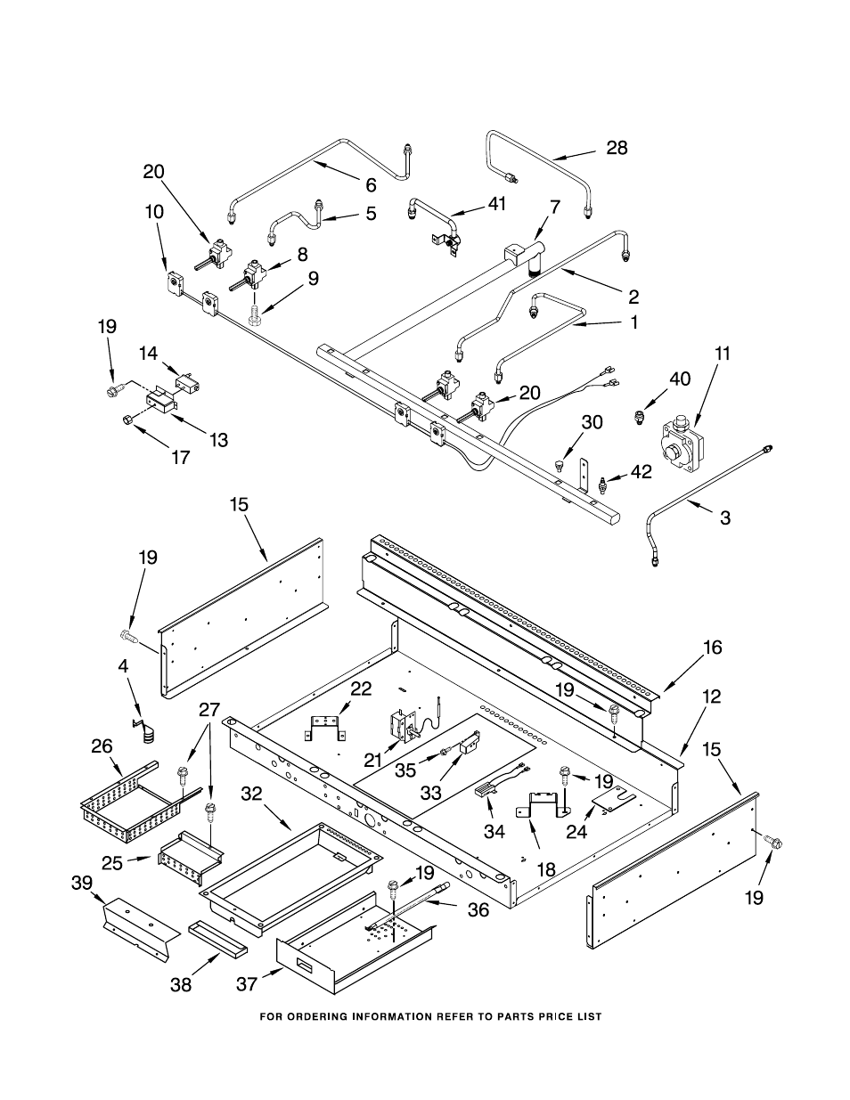 Burner box, gas valves, and switches | KITCHENAID KDRP463LSS04 User Manual | Page 9 / 12