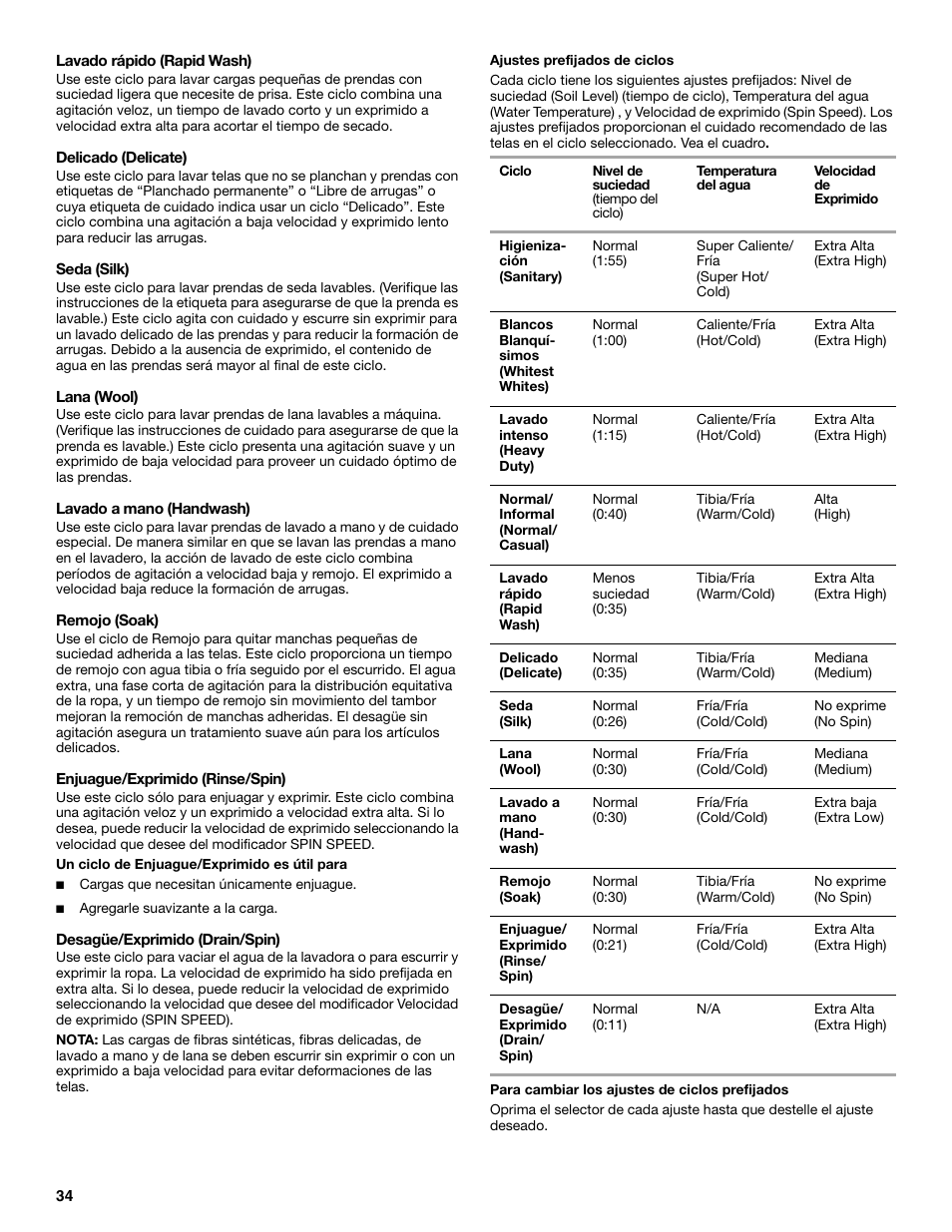 KITCHENAID FRONT-LOADING AUTOMATIC WASHER User Manual | Page 34 / 64