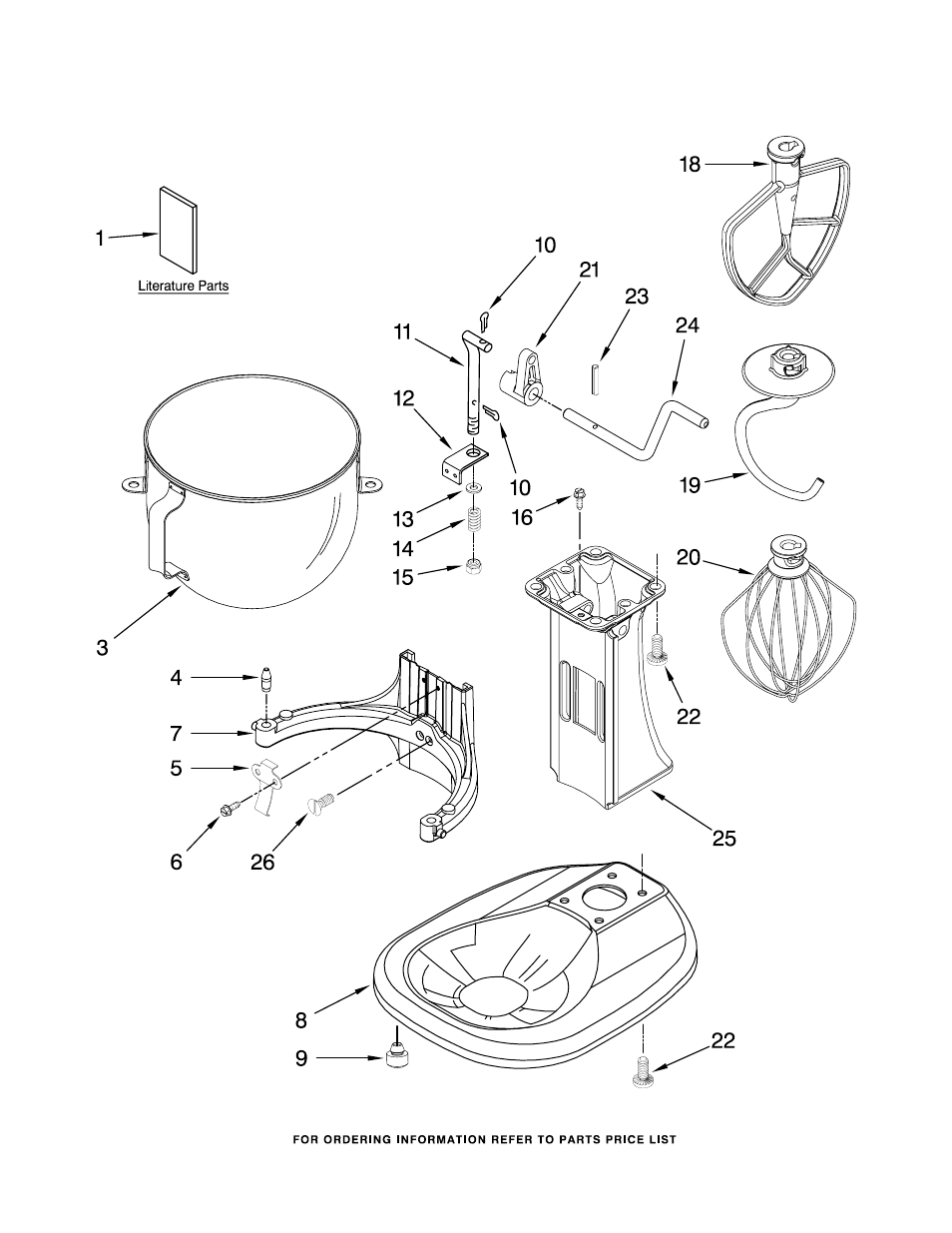 Base and pedestal unit | KITCHENAID KSM450ER0 User Manual | Page 8 / 10