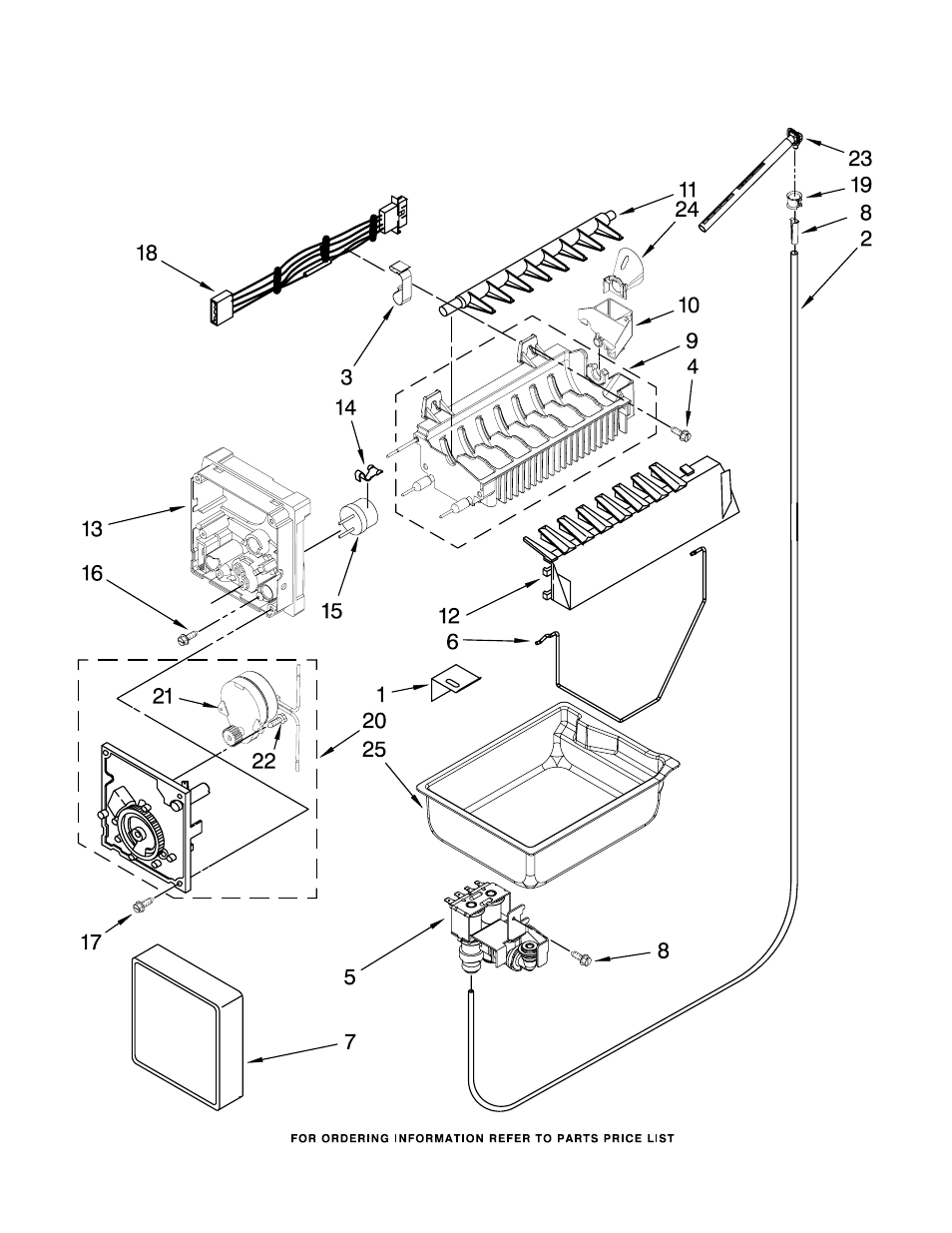 Icemaker, Icemaker parts | KITCHENAID KBLS22EVMS1 User Manual | Page 15 / 17