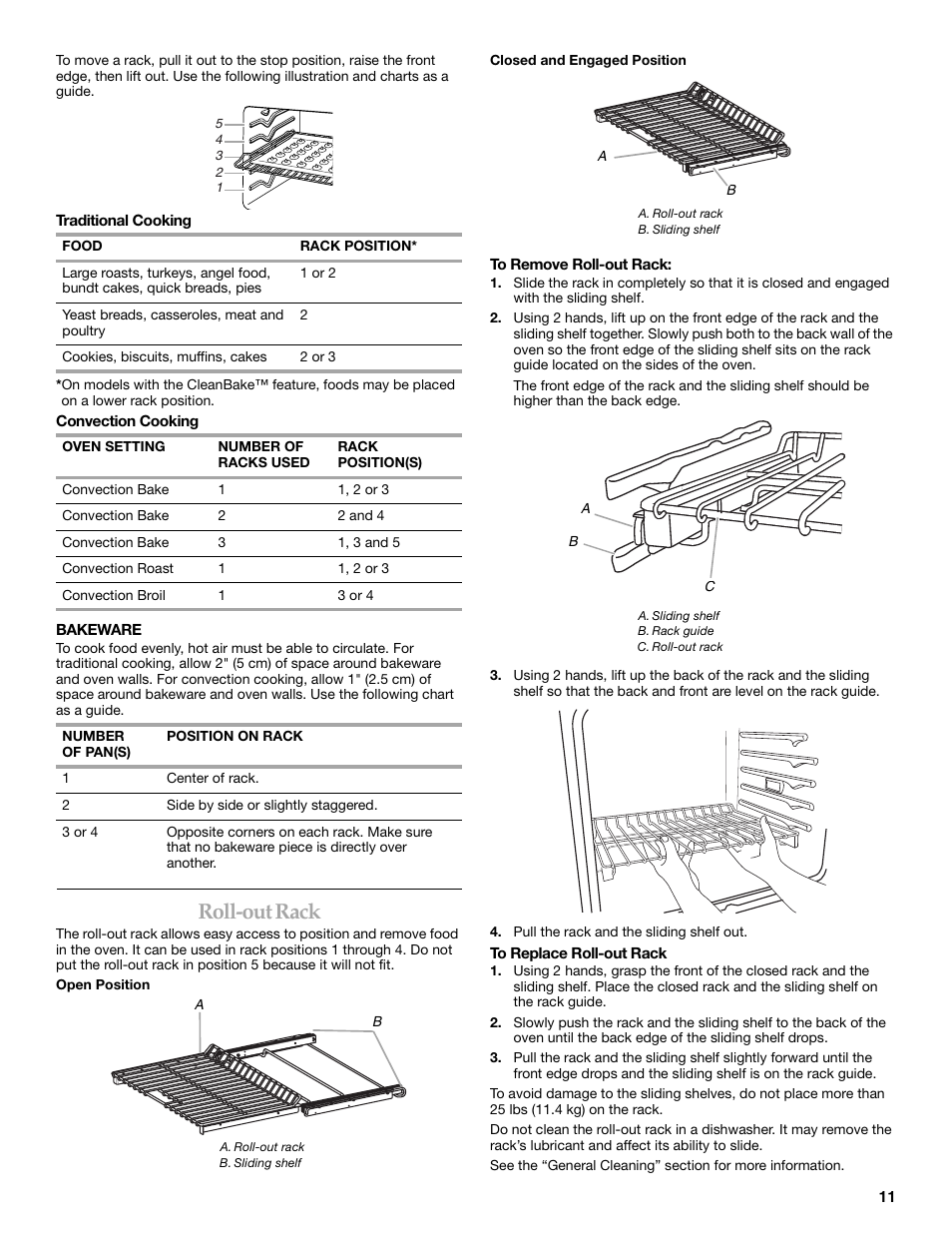 Roll-out rack | KITCHENAID KEHU309 User Manual | Page 11 / 32