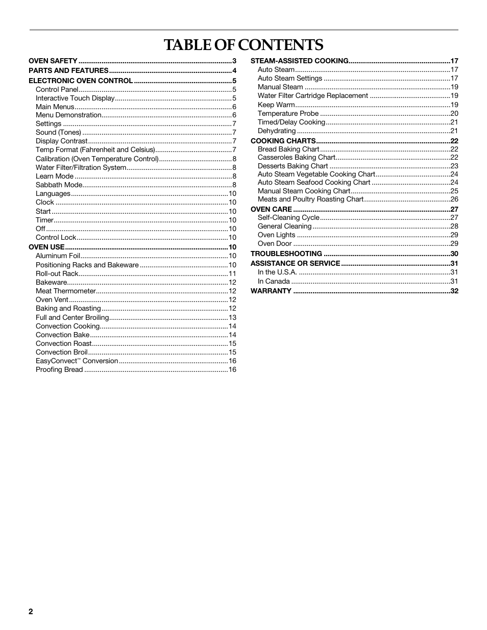 KITCHENAID KEHU309 User Manual | Page 2 / 32