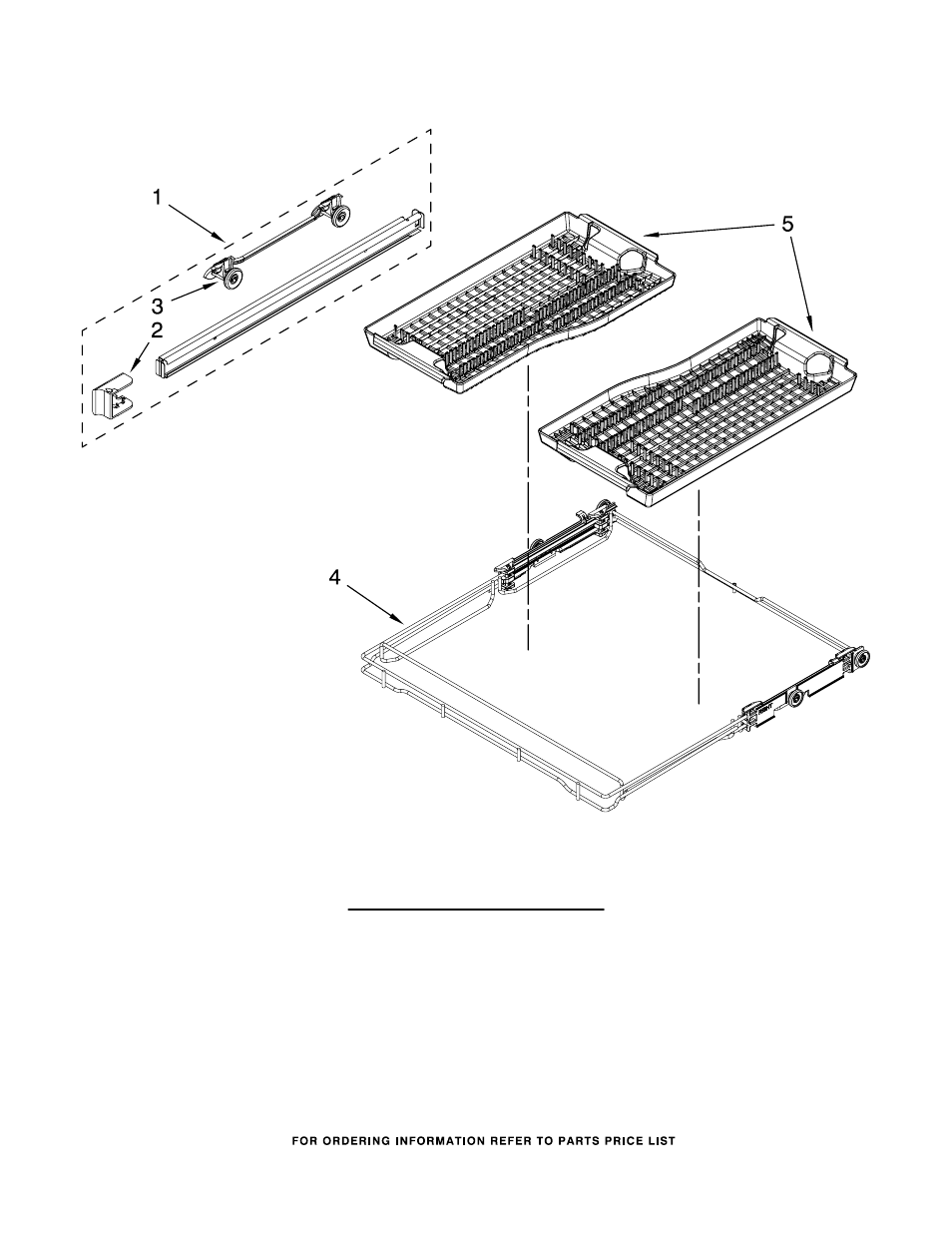 Third level rack and track, Third level rack and track parts | KITCHENAID KUDE70FVSS1 User Manual | Page 14 / 15