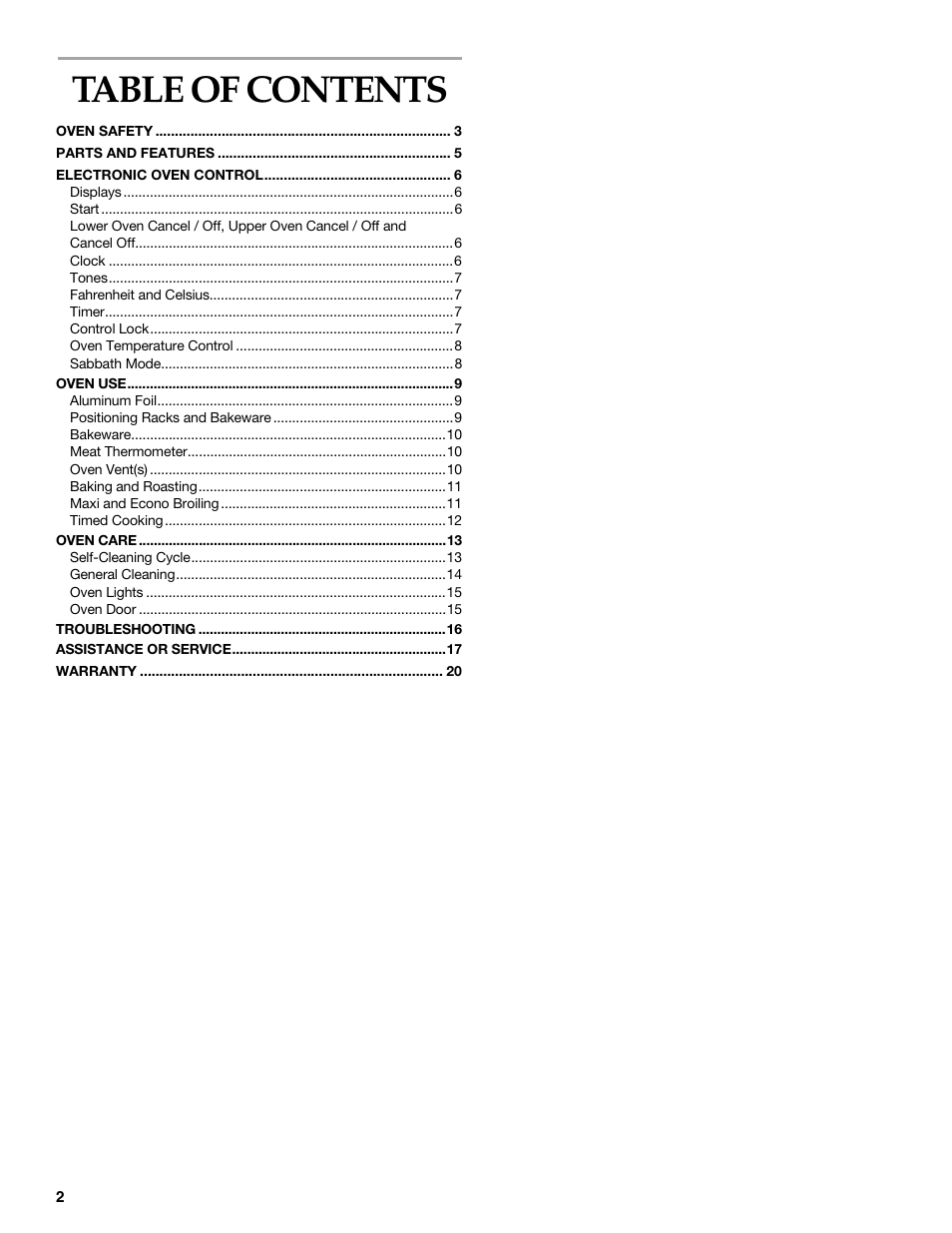 KITCHENAID KEBC101 User Manual | Page 2 / 20