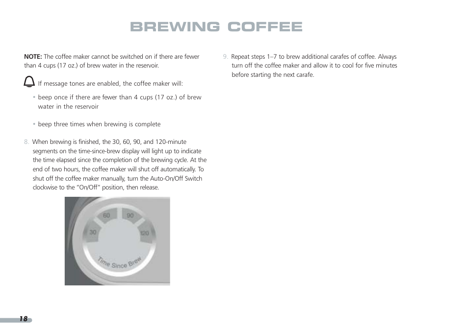 Brewing coffee | KITCHENAID KPCM050 User Manual | Page 20 / 39