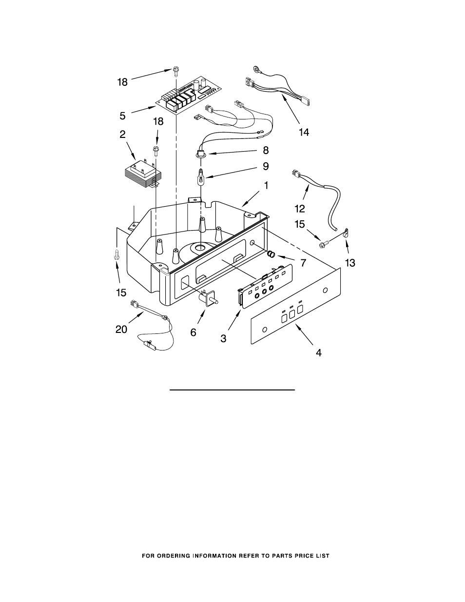 Control panel, Control panel parts, For model: kuic15nrss0 (stainless steel) | KITCHENAID KUIC15NRSS0 User Manual | Page 6 / 9