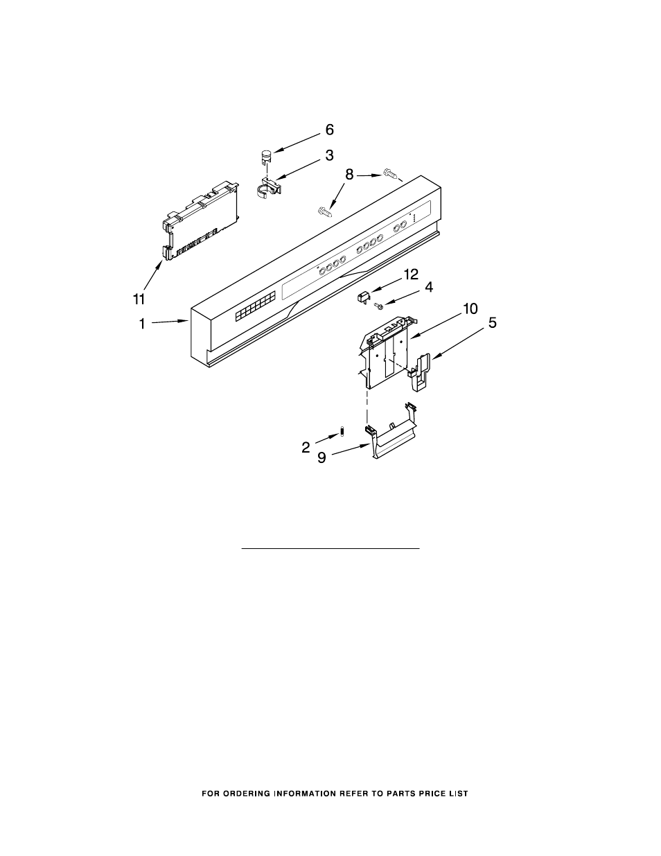 Control panel, Control panel parts | KITCHENAID KUDC03ITBS0 User Manual | Page 2 / 14