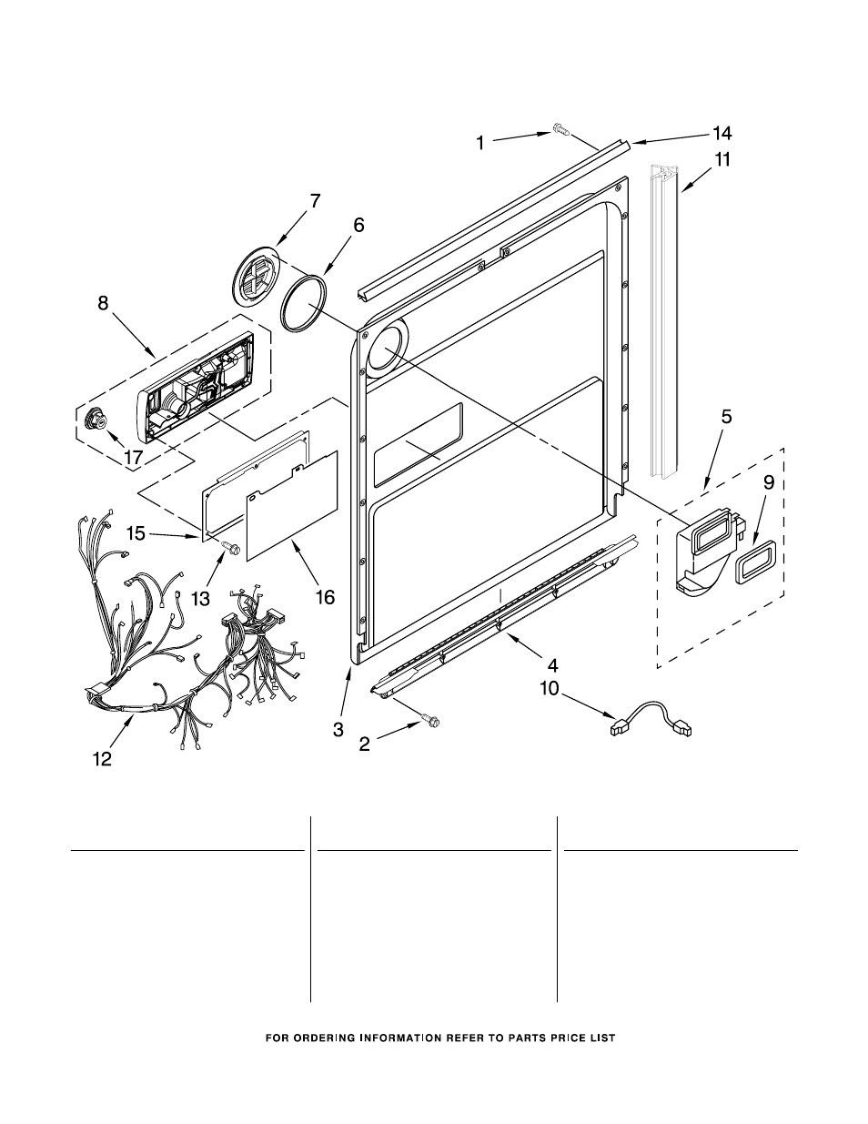Door and latch, Door and latch parts | KITCHENAID KUDC03ITBS0 User Manual | Page 3 / 14