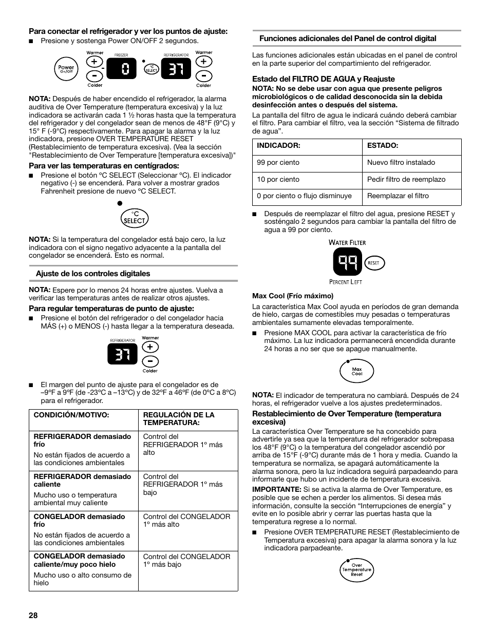 KITCHENAID SIDE BY SIDE BUILT-IN REFRIGERATOR User Manual | Page 28 / 68