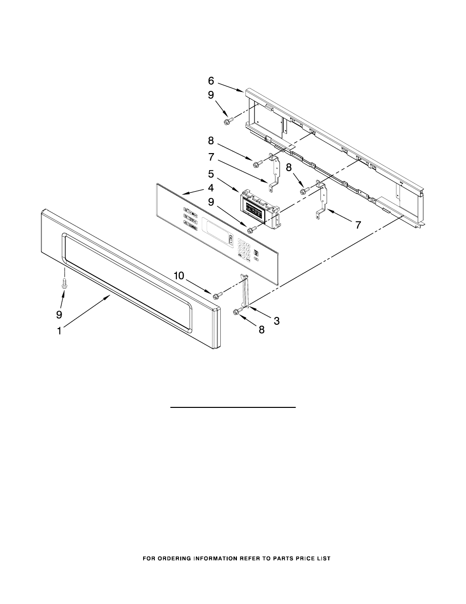 Control panel, Control panel parts | KITCHENAID KBHS109SSS04 User Manual | Page 3 / 8