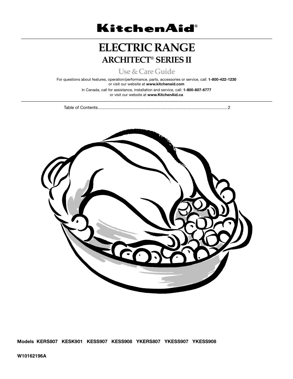 KITCHENAID ARCHITECT YKERS807 User Manual | 32 pages