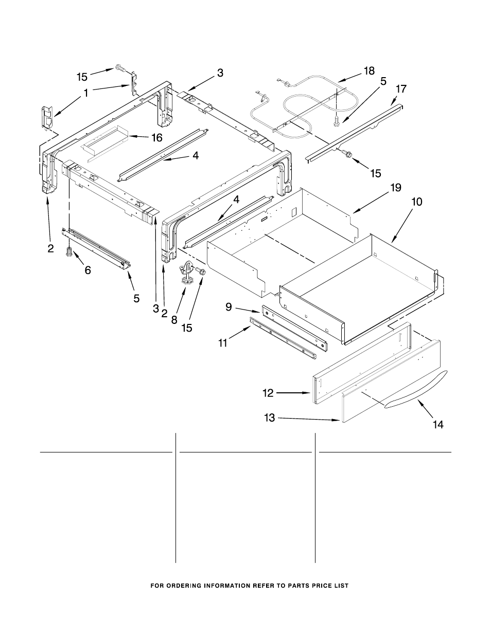 Drawer, Drawer parts | KITCHENAID KESK901SSS01 User Manual | Page 7 / 11