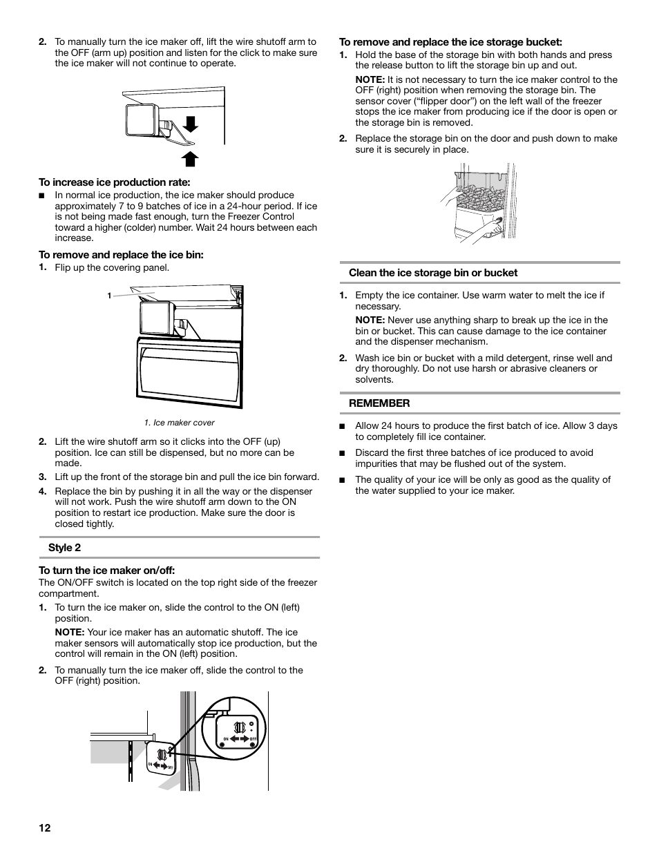 KITCHENAID Side-by-Side Referigerator User Manual | Page 12 / 64