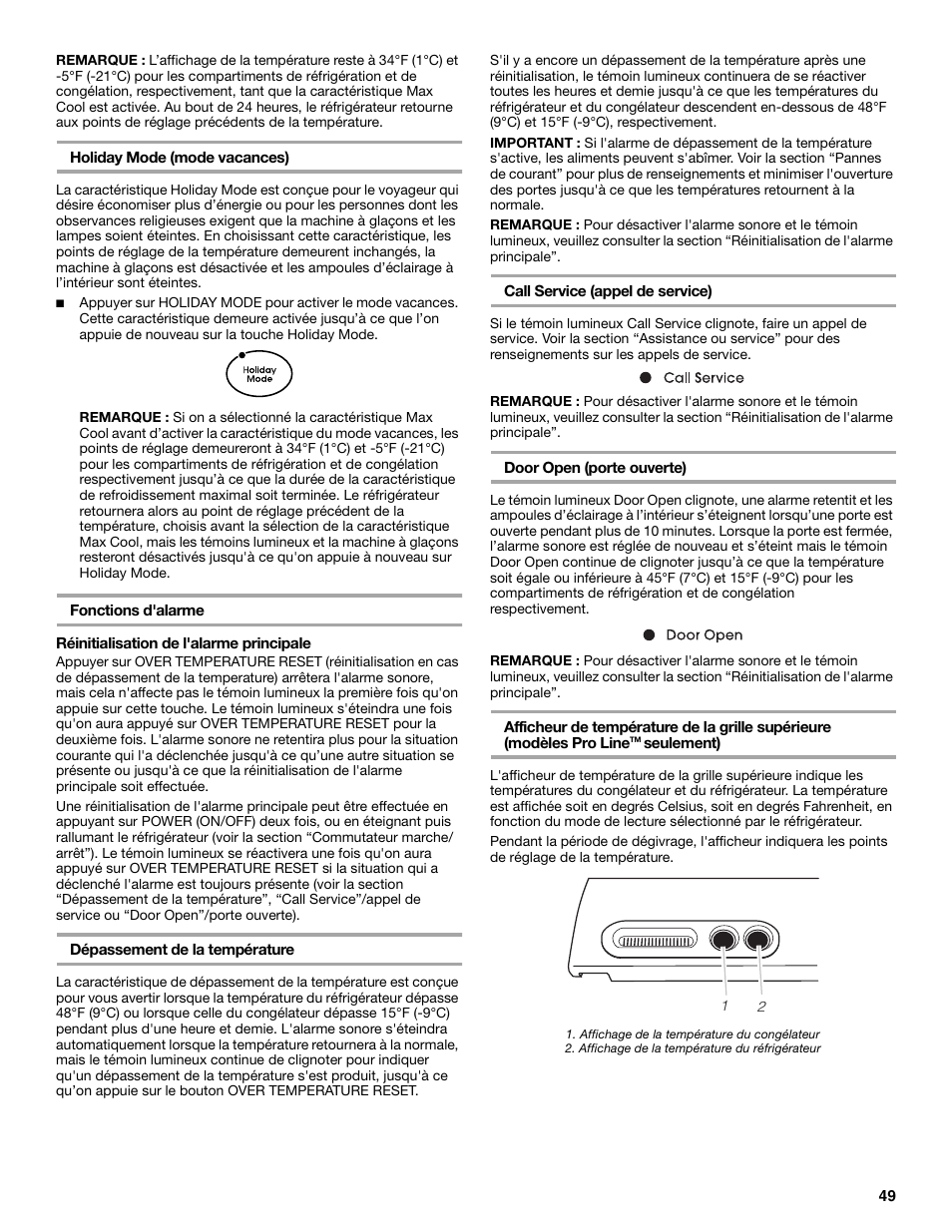 KITCHENAID Side-by-Side Referigerator User Manual | Page 49 / 64