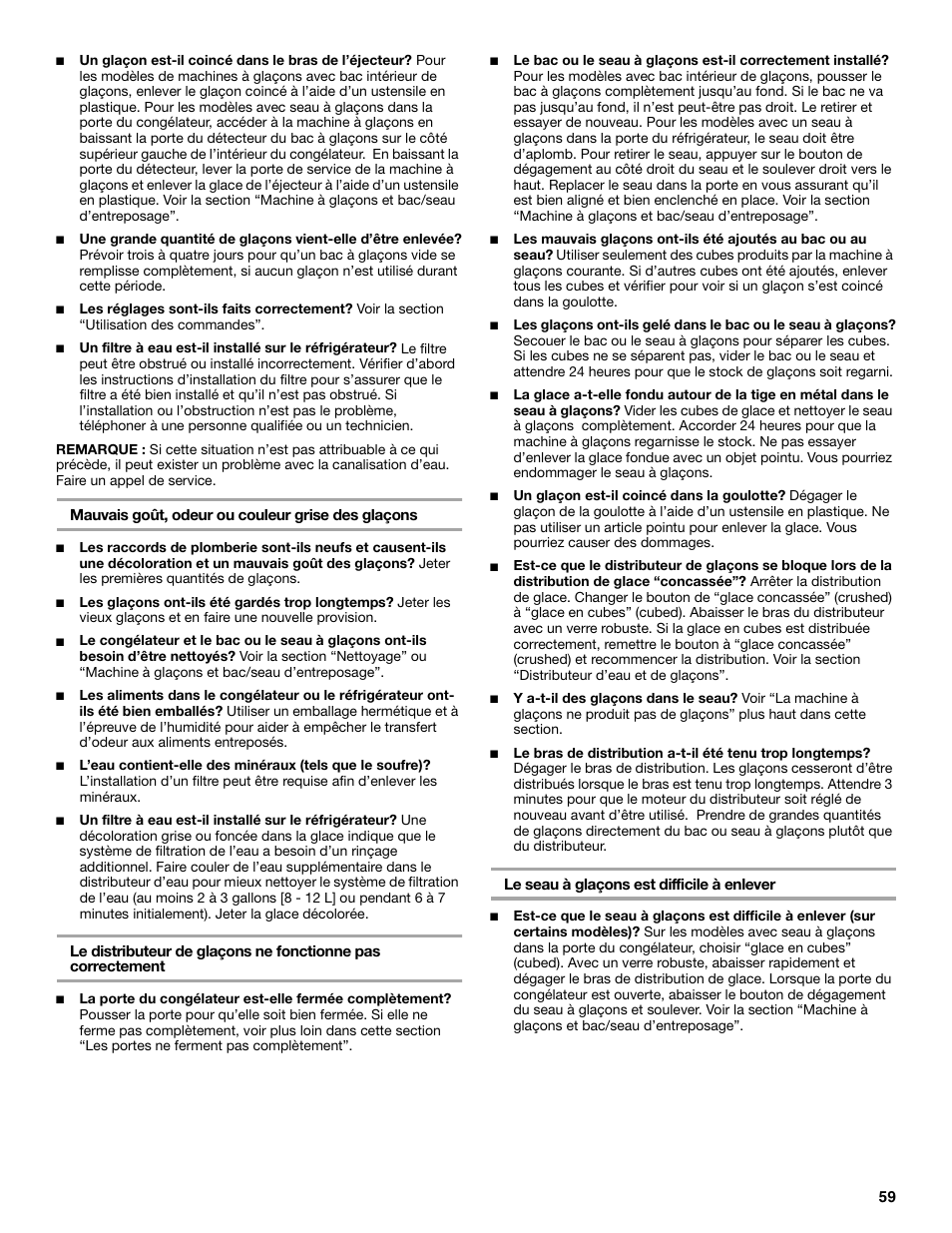 KITCHENAID Side-by-Side Referigerator User Manual | Page 59 / 64