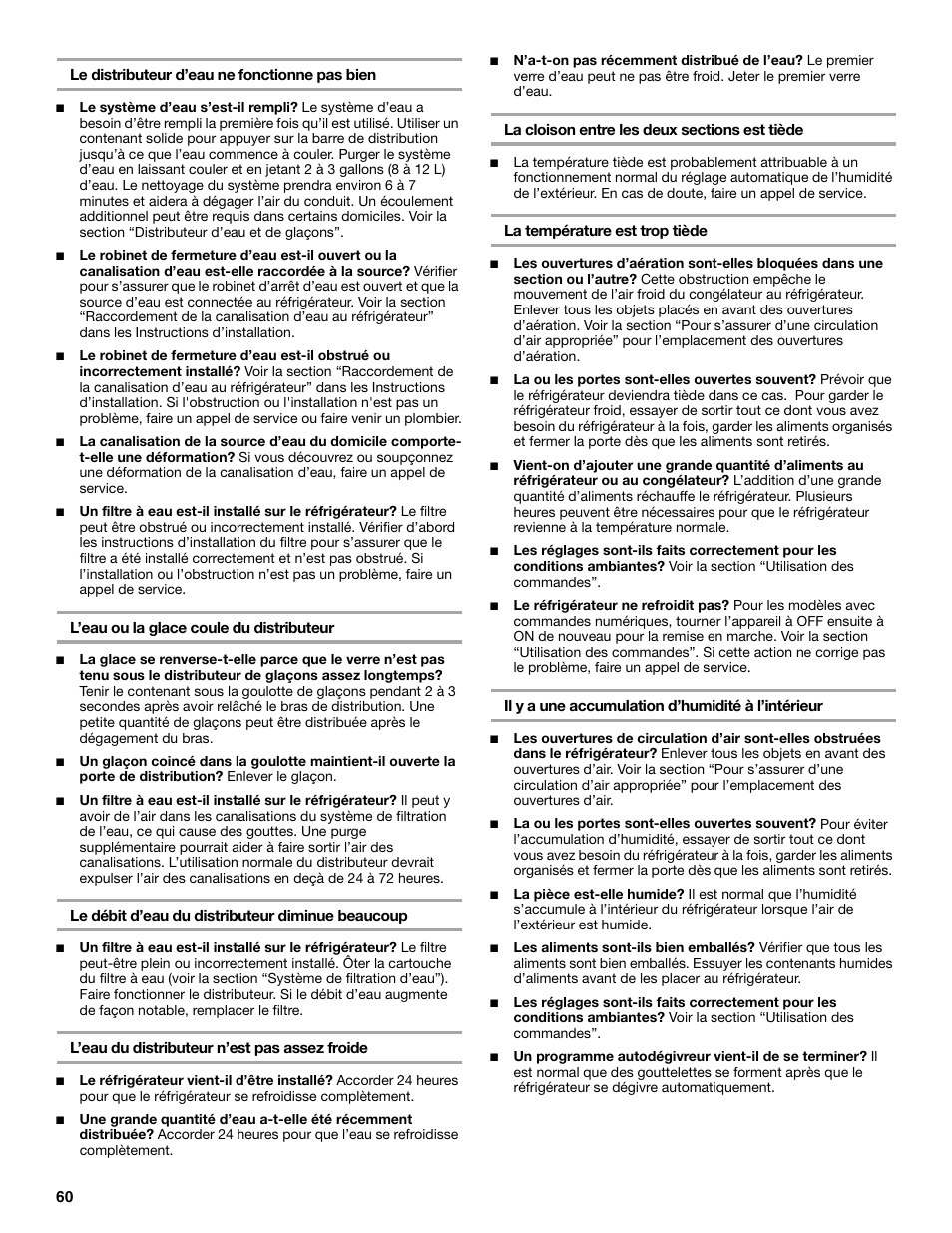 KITCHENAID Side-by-Side Referigerator User Manual | Page 60 / 64