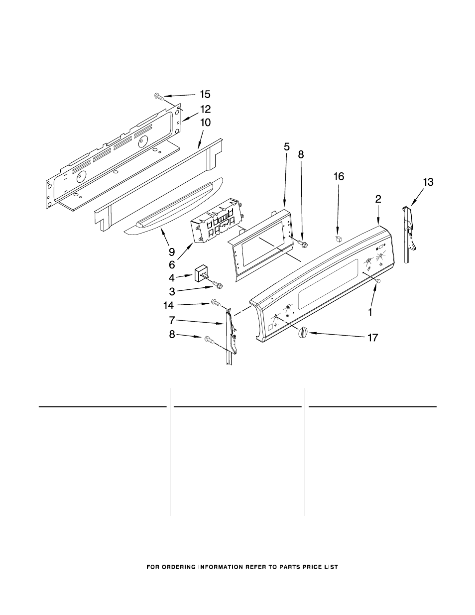 Control panel, Control panel parts | KITCHENAID KERS205TWH3 User Manual | Page 2 / 7
