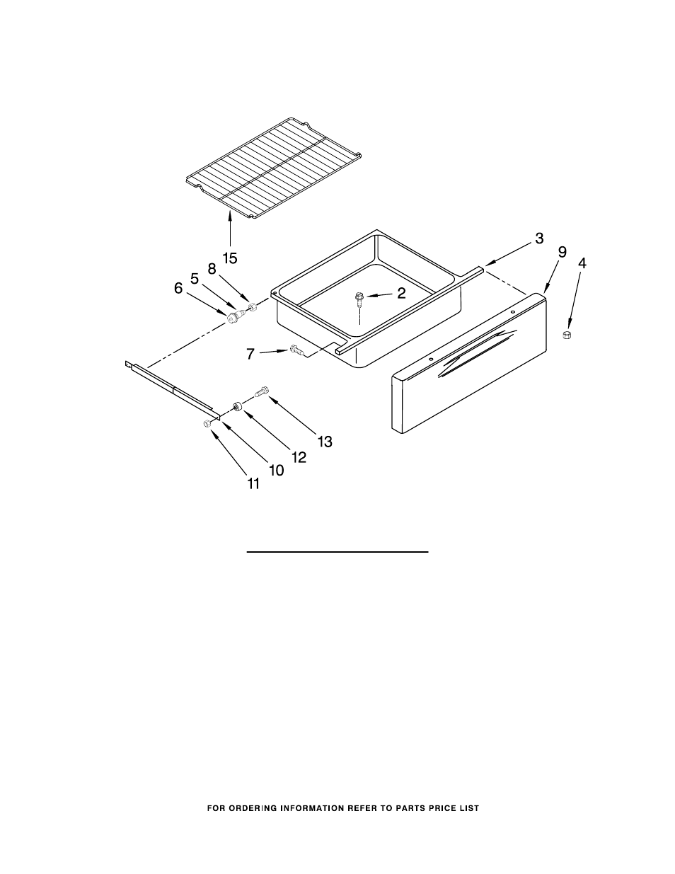 Drawer and rack, Drawer and rack parts | KITCHENAID KERS205TWH3 User Manual | Page 6 / 7