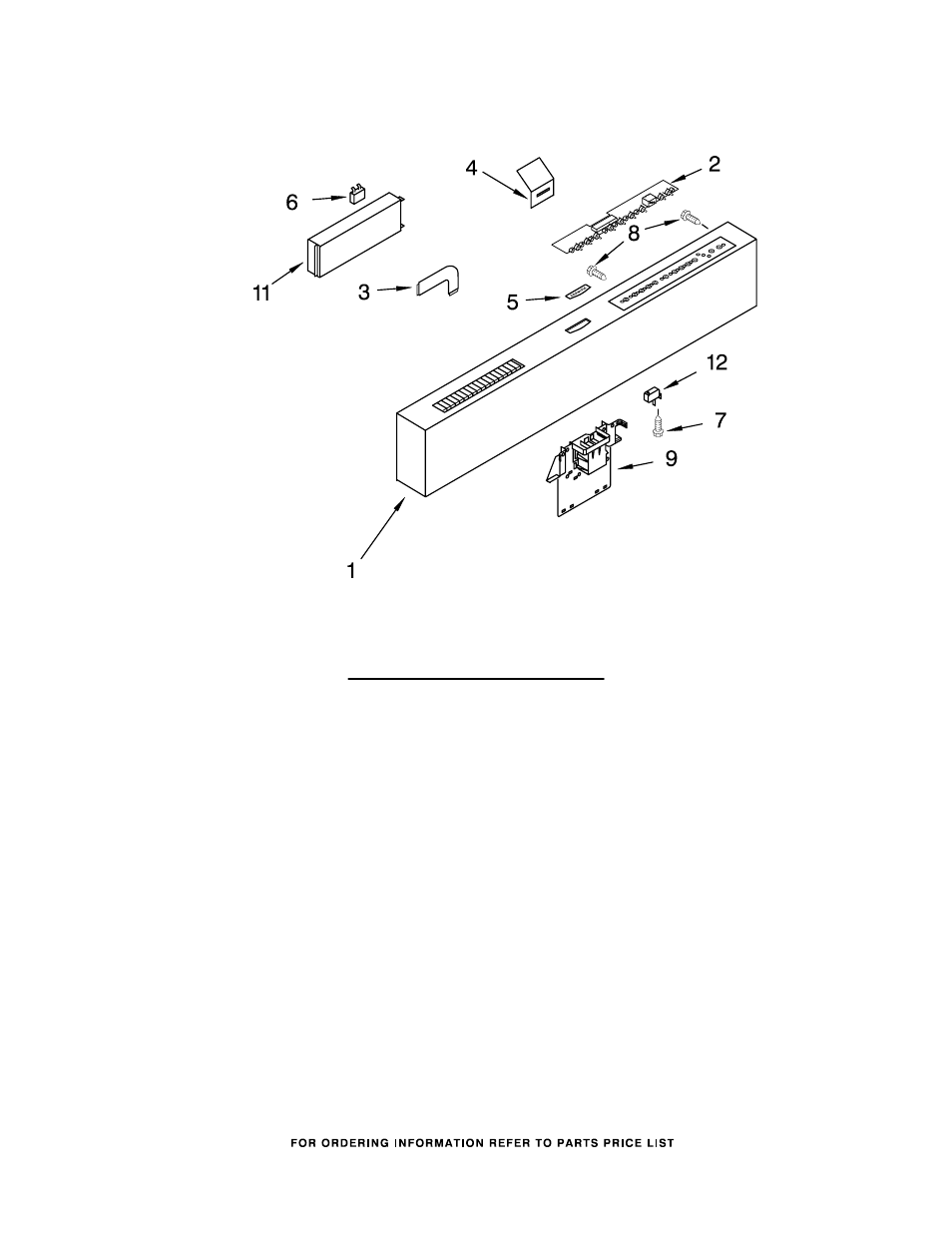 Control panel, Control panel parts | KITCHENAID KUDP01FLBL1 User Manual | Page 2 / 15