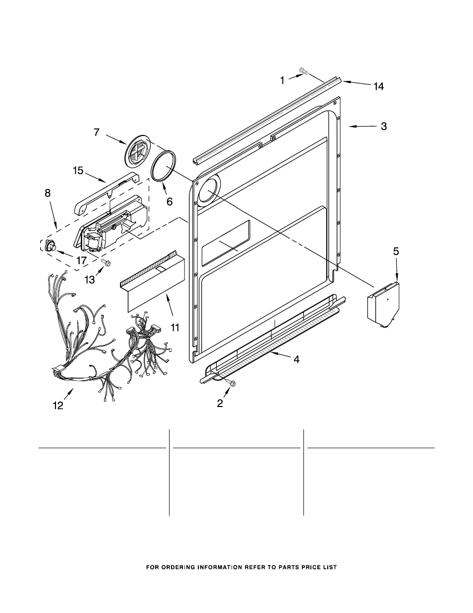 Door and latch, Door and latch parts | KITCHENAID KUDP01FLBL1 User Manual | Page 3 / 15