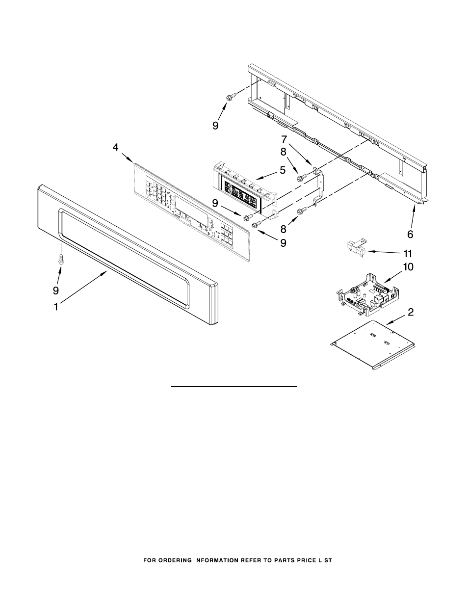 Control panel parts | KITCHENAID KEBK206SBL02 User Manual | Page 3 / 7