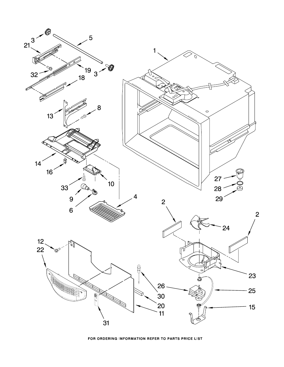 Freezer liner, Freezer liner parts | KITCHENAID KBFS20ETSS01 User Manual | Page 3 / 15