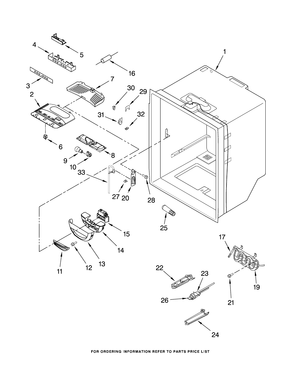 Refrigerator liner, Refrigerator liner parts | KITCHENAID KBFS20ETSS01 User Manual | Page 5 / 15