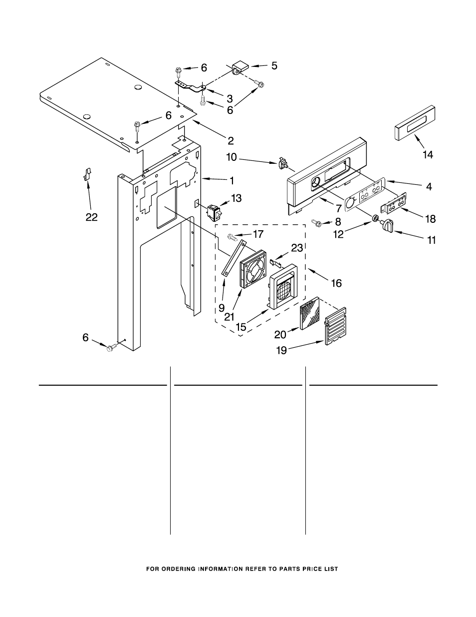 Control panel, Control panel parts | KITCHENAID KUCS03CTBL0 User Manual | Page 5 / 6
