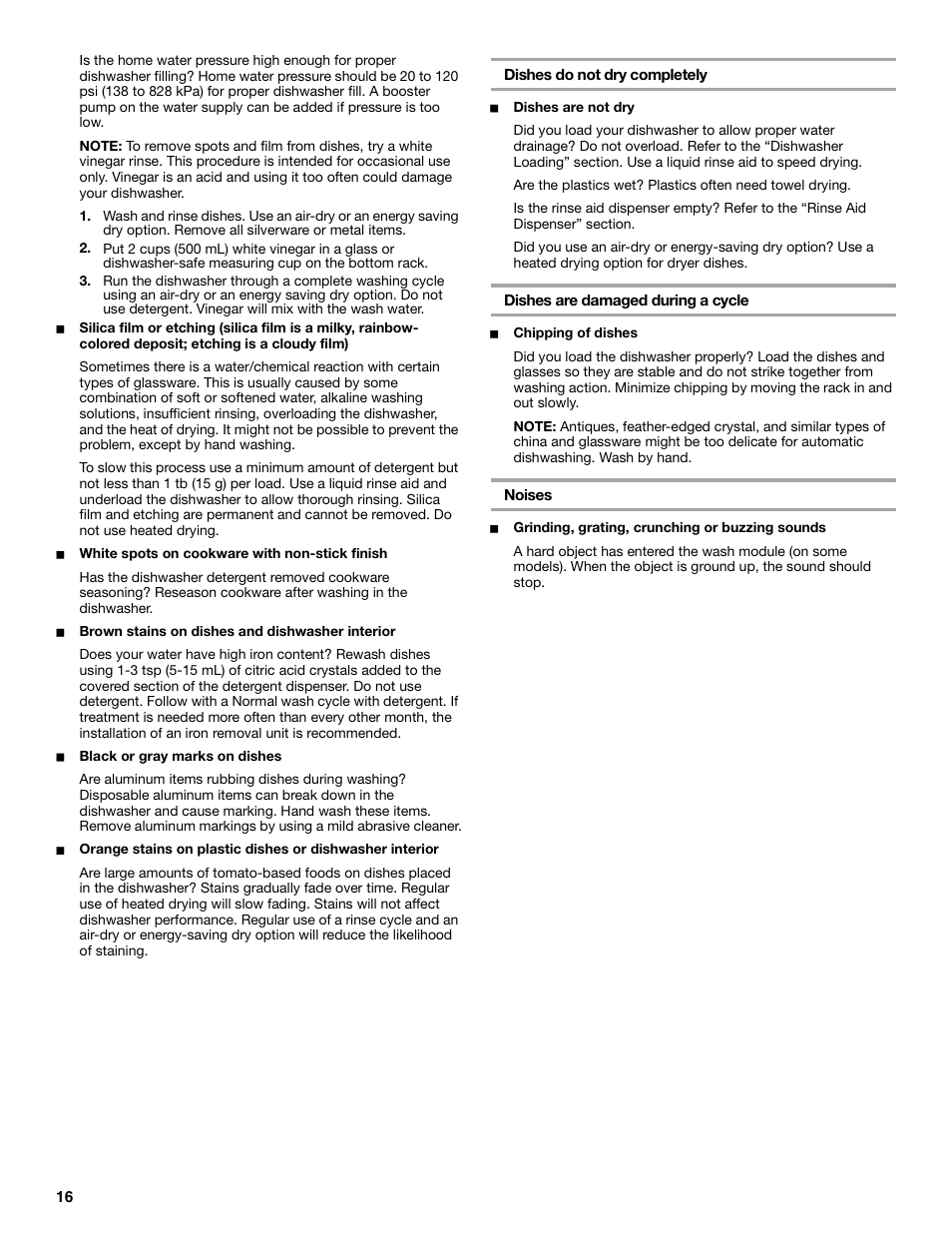 KITCHENAID KUDI01FL User Manual | Page 16 / 19