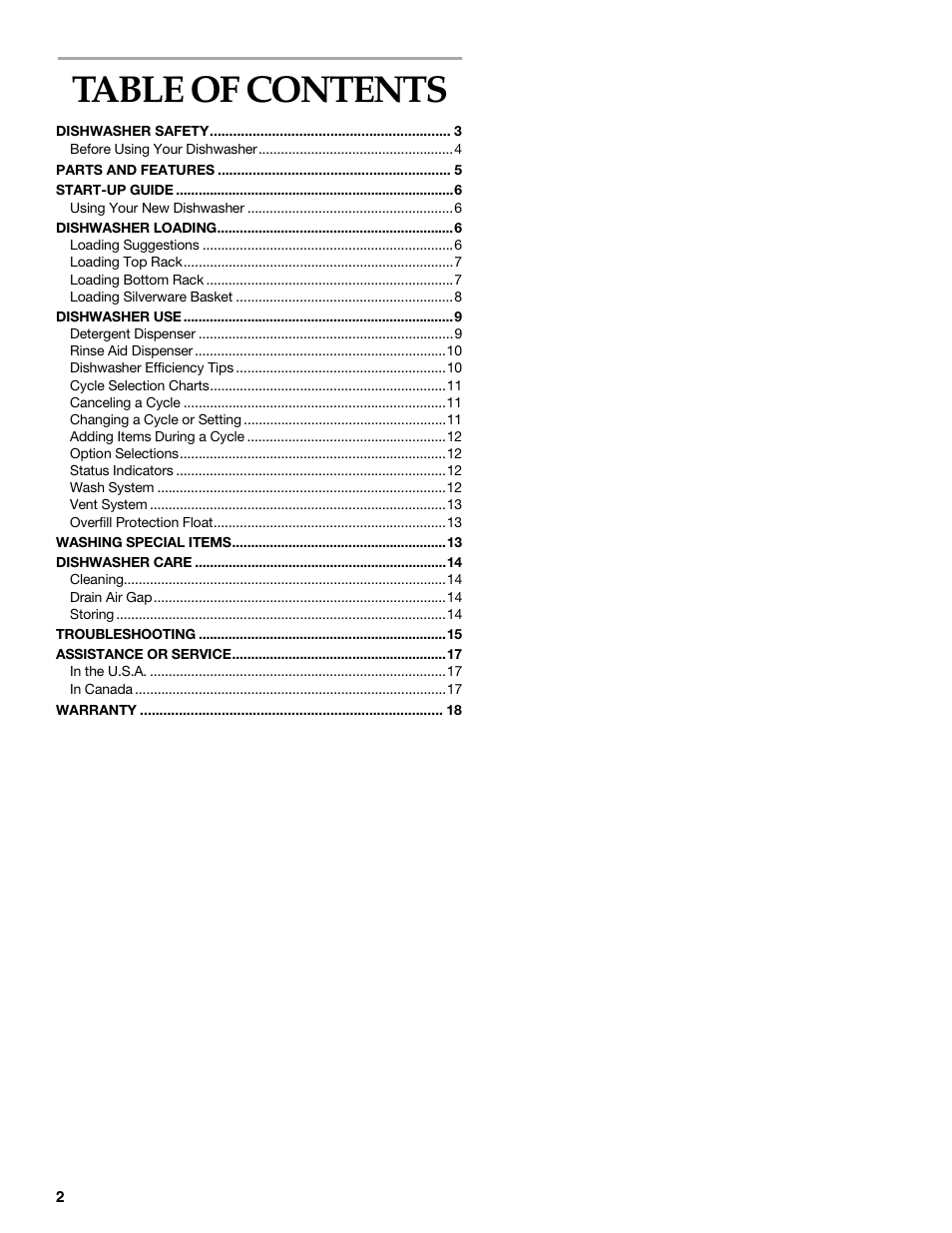 KITCHENAID KUDI01FL User Manual | Page 2 / 19