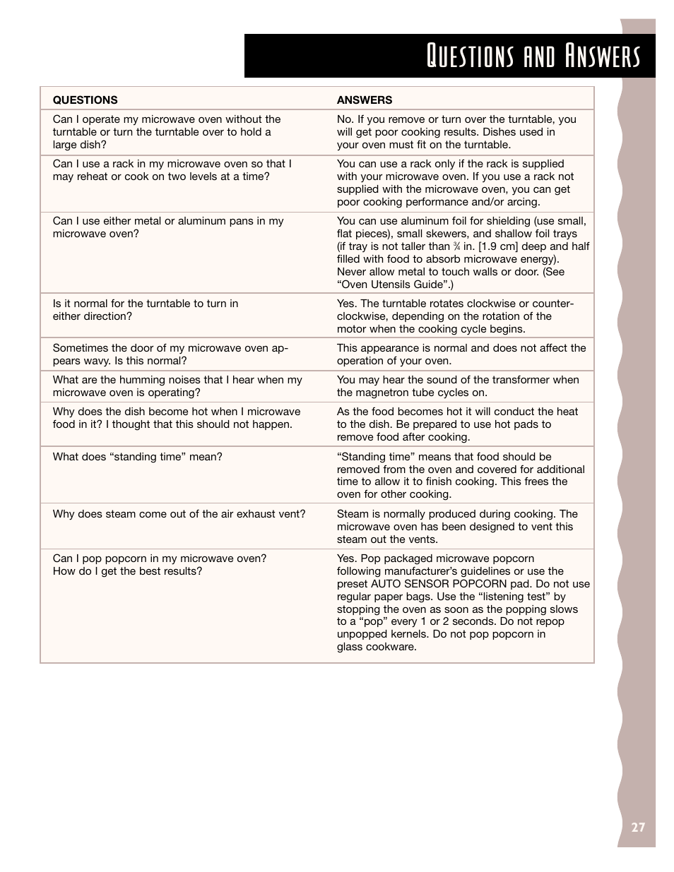 Questions and answers | KITCHENAID KCMC155J User Manual | Page 27 / 64